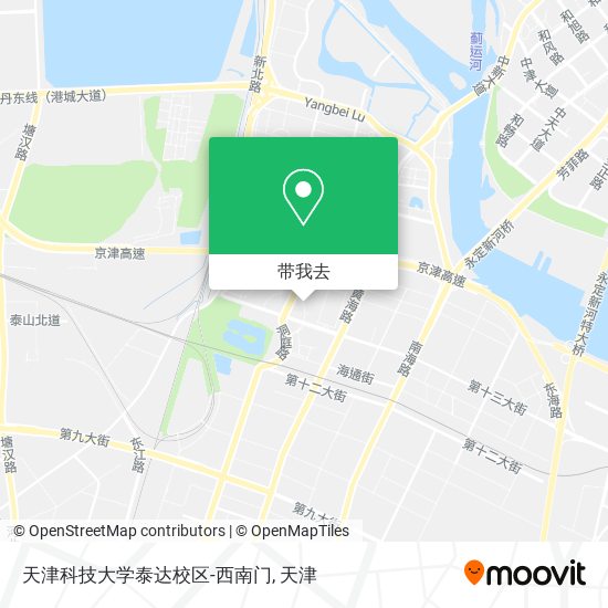 天津科技大学泰达校区-西南门地图