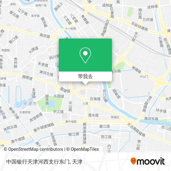 中国银行天津河西支行东门地图