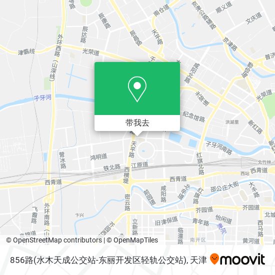 856路(水木天成公交站-东丽开发区轻轨公交站)地图