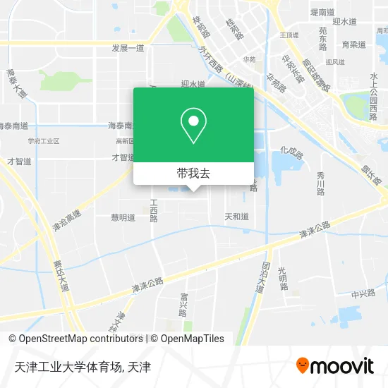 天津工业大学体育场地图