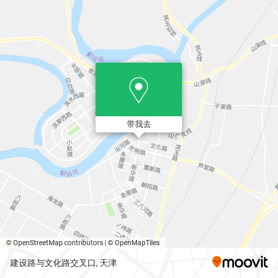建设路与文化路交叉口地图