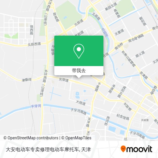 大安电动车专卖修理电动车摩托车地图