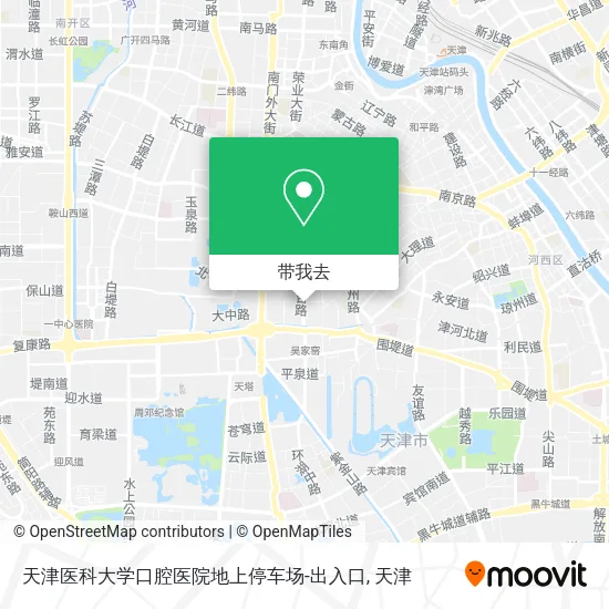天津医科大学口腔医院地上停车场-出入口地图