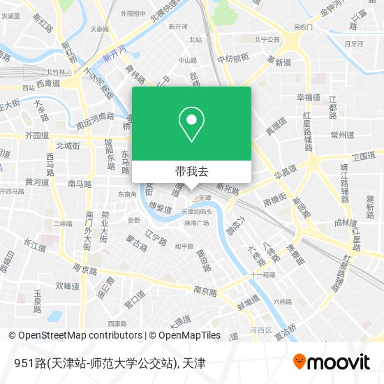 951路(天津站-师范大学公交站)地图