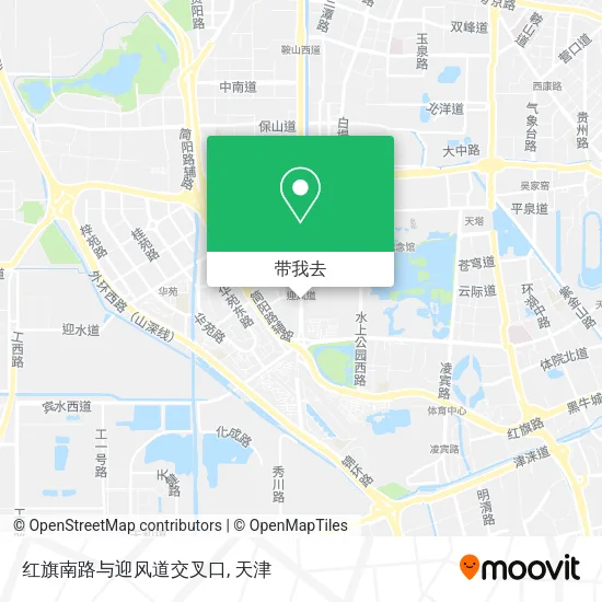 红旗南路与迎风道交叉口地图