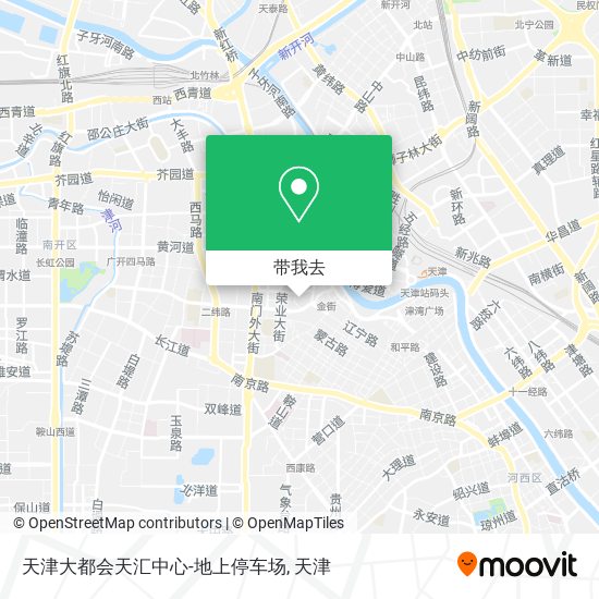 天津大都会天汇中心-地上停车场地图