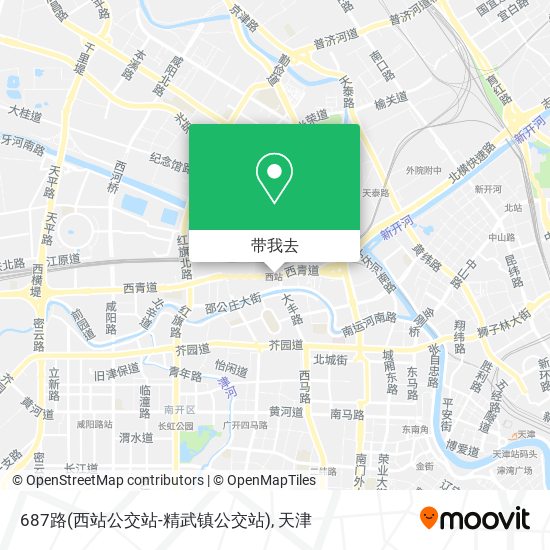 687路(西站公交站-精武镇公交站)地图