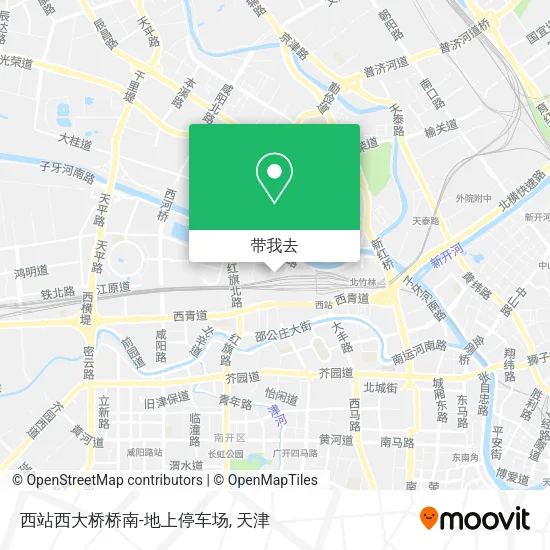 西站西大桥桥南-地上停车场地图