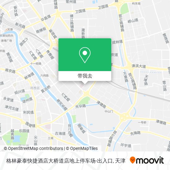 格林豪泰快捷酒店大桥道店地上停车场-出入口地图