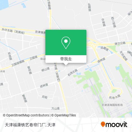 天津福康铁艺卷帘门厂地图