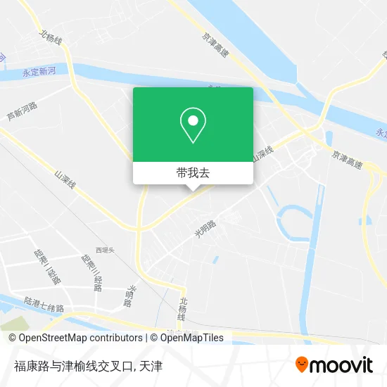 福康路与津榆线交叉口地图