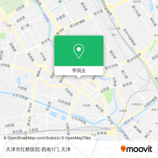 天津市红桥医院-西南1门地图