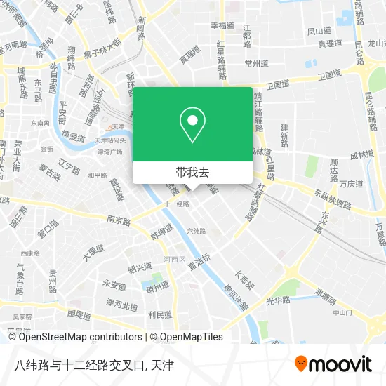 八纬路与十二经路交叉口地图