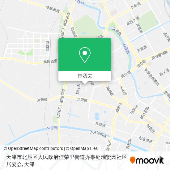 天津市北辰区人民政府佳荣里街道办事处瑞贤园社区居委会地图