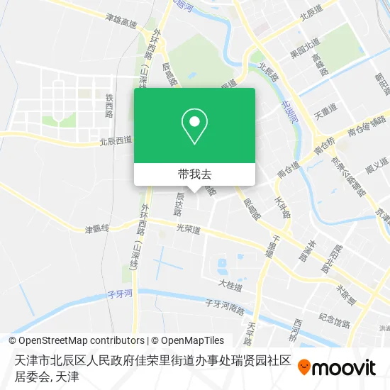 天津市北辰区人民政府佳荣里街道办事处瑞贤园社区居委会地图