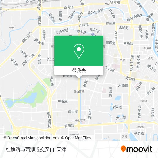 红旗路与西湖道交叉口地图