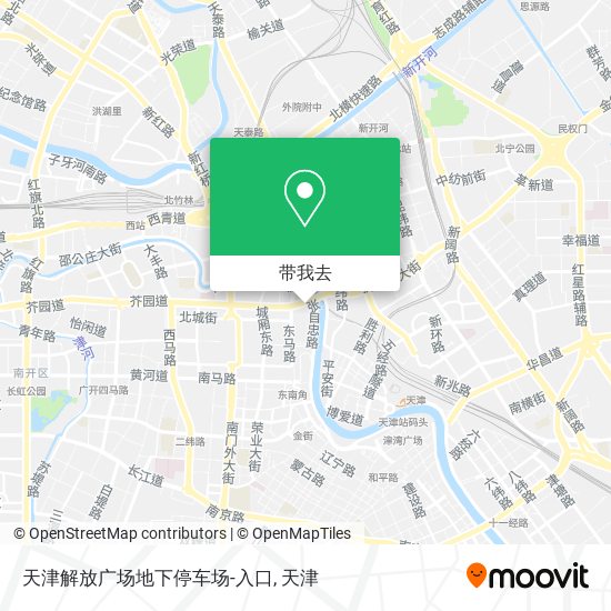 天津解放广场地下停车场-入口地图