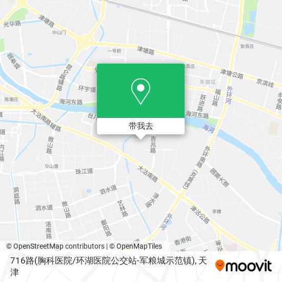 716路(胸科医院/环湖医院公交站-军粮城示范镇)地图