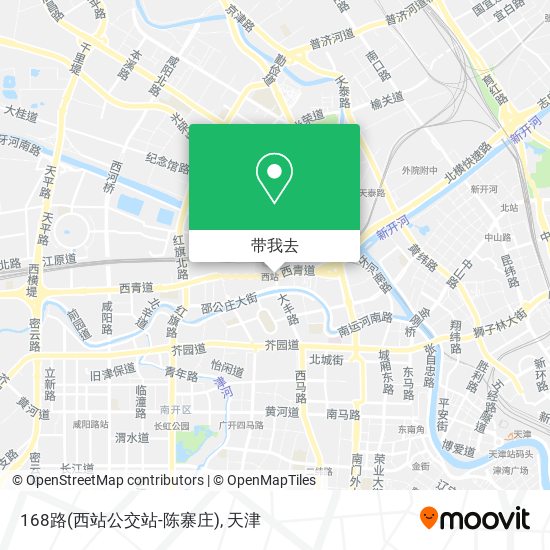 168路(西站公交站-陈寨庄)地图