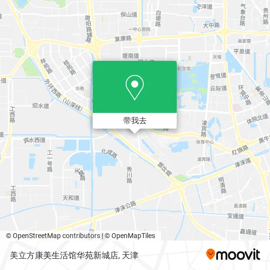 美立方康美生活馆华苑新城店地图