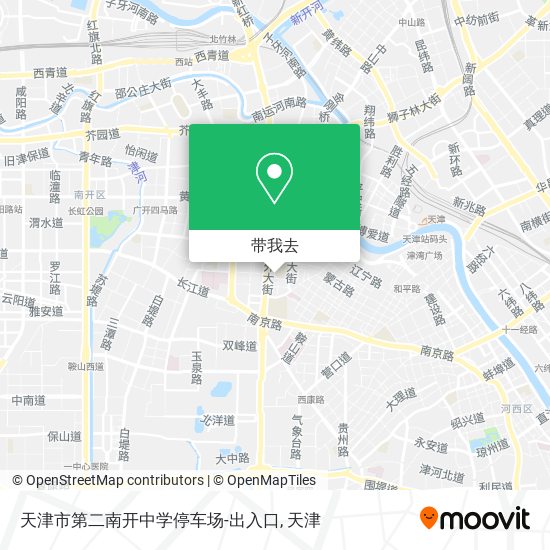 天津市第二南开中学停车场-出入口地图
