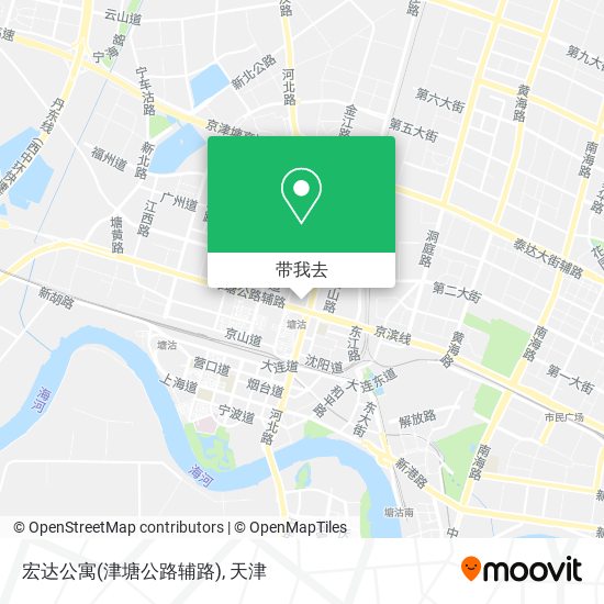 宏达公寓(津塘公路辅路)地图