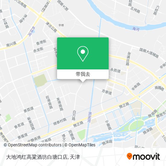 大地鸿红高粱酒坊白塘口店地图