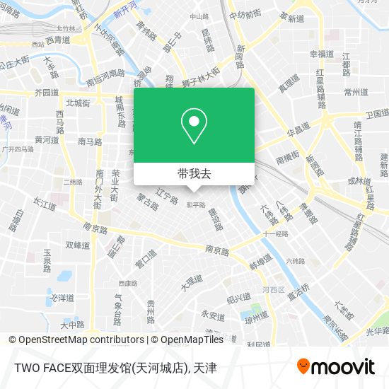 TWO FACE双面理发馆(天河城店)地图