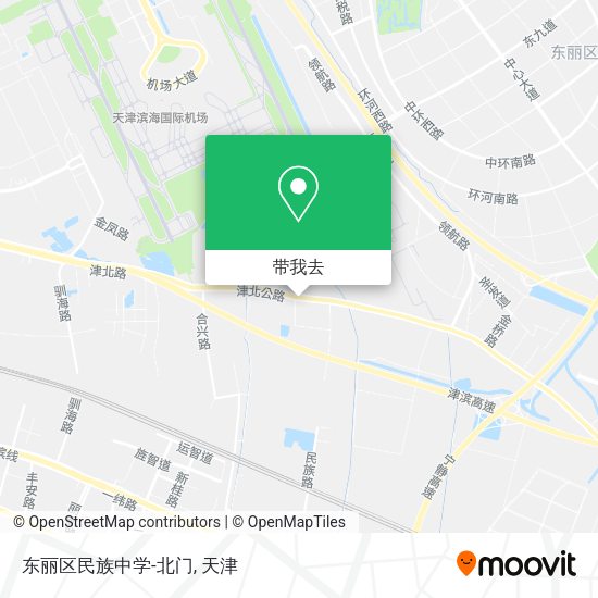 东丽区民族中学-北门地图