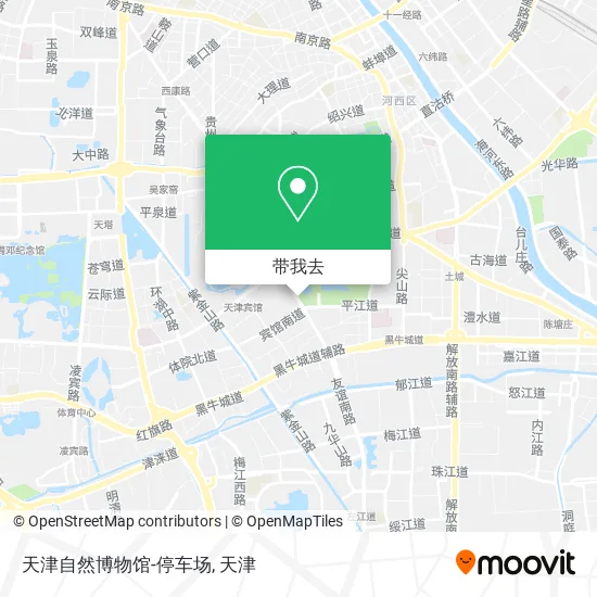 天津自然博物馆-停车场地图