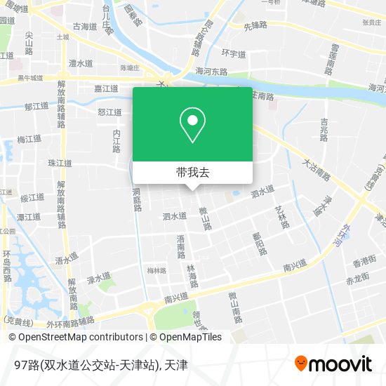 97路(双水道公交站-天津站)地图