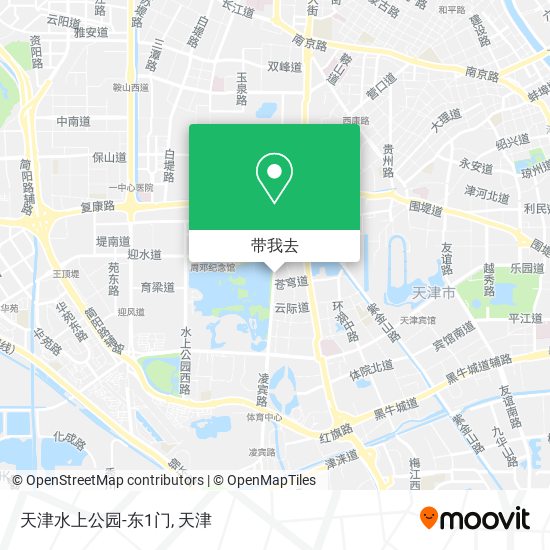 天津水上公园-东1门地图