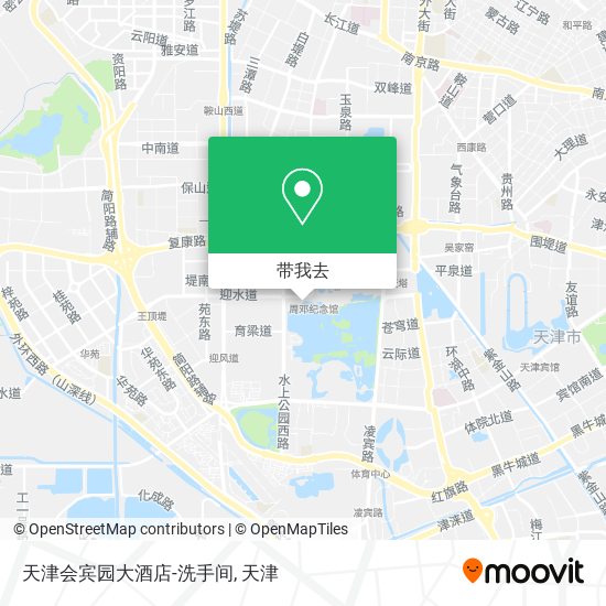 天津会宾园大酒店-洗手间地图