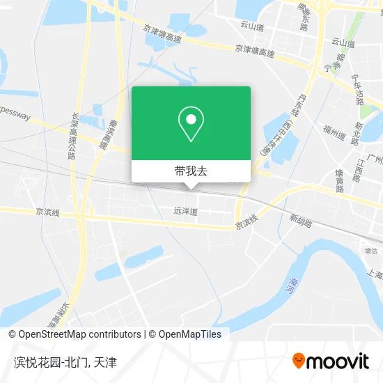 滨悦花园-北门地图