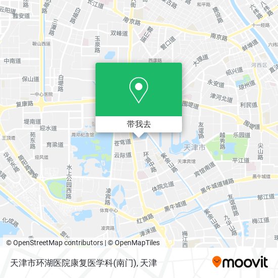 天津市环湖医院康复医学科(南门)地图