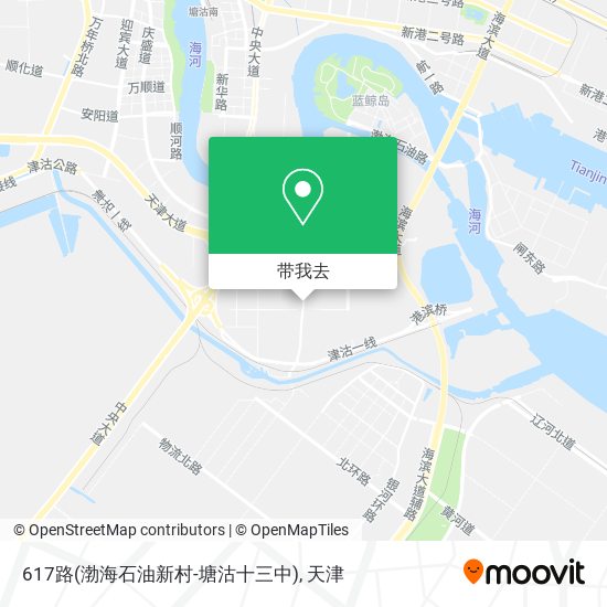 617路(渤海石油新村-塘沽十三中)地图