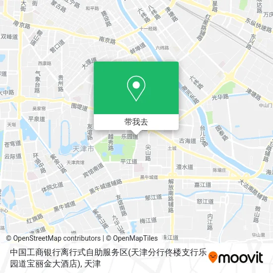 中国工商银行离行式自助服务区(天津分行佟楼支行乐园道宝丽金大酒店)地图