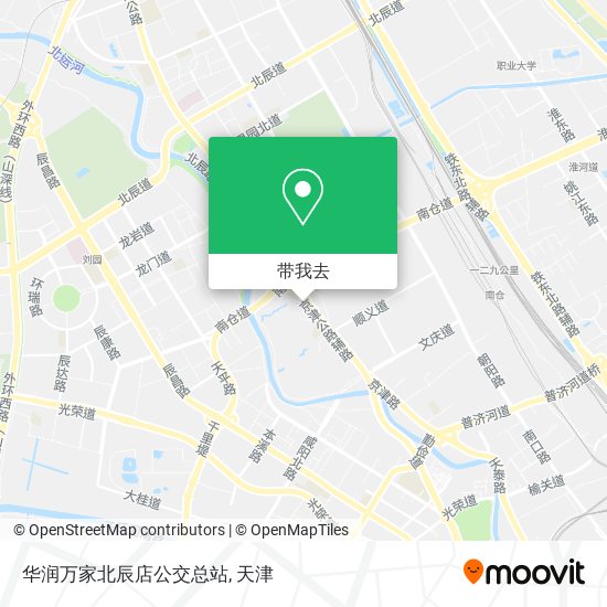 华润万家北辰店公交总站地图