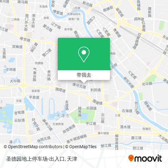 圣德园地上停车场-出入口地图