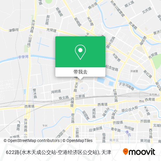 622路(水木天成公交站-空港经济区公交站)地图