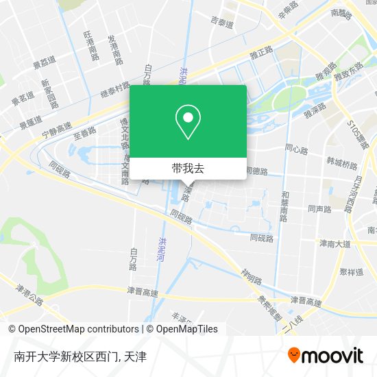 南开大学新校区西门地图
