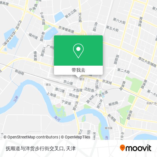 抚顺道与洋货步行街交叉口地图