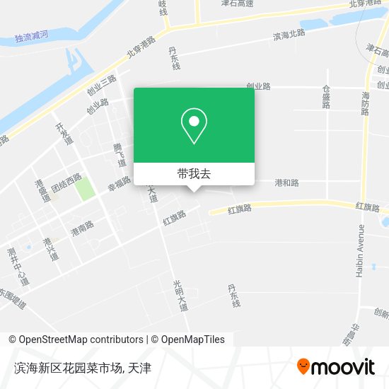 滨海新区花园菜市场地图