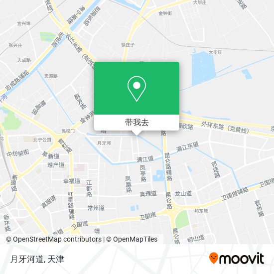 月牙河道地图