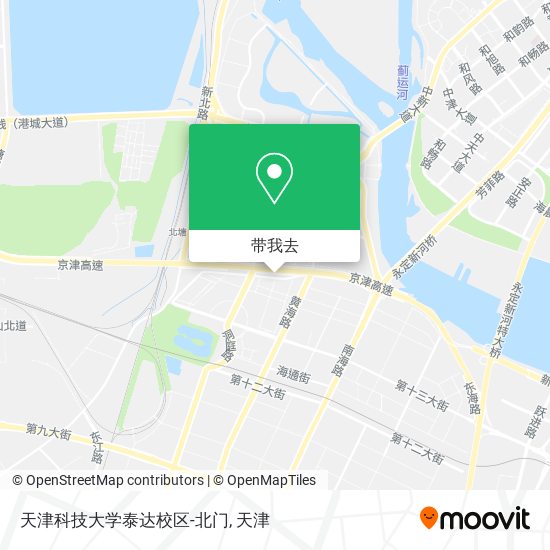 天津科技大学泰达校区-北门地图