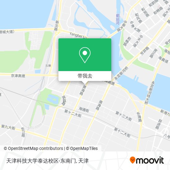 天津科技大学泰达校区-东南门地图