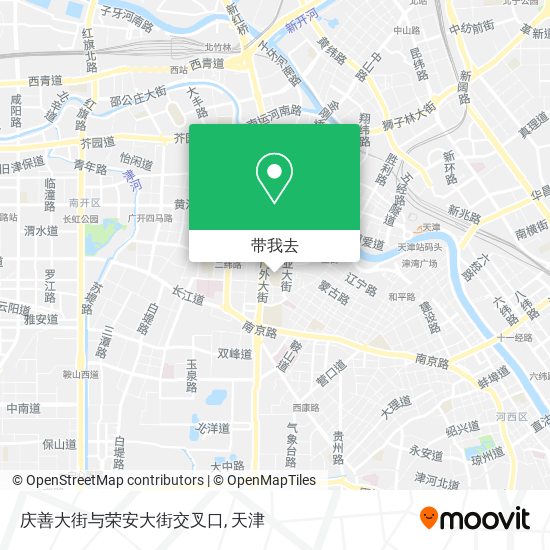 庆善大街与荣安大街交叉口地图