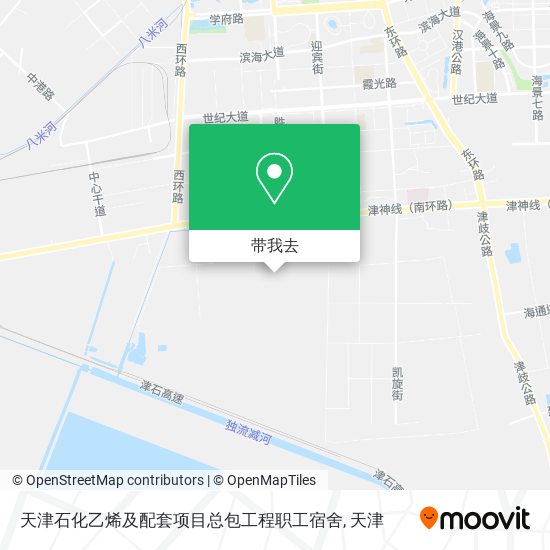 天津石化乙烯及配套项目总包工程职工宿舍地图