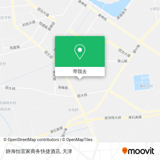 静海怡宜家商务快捷酒店地图