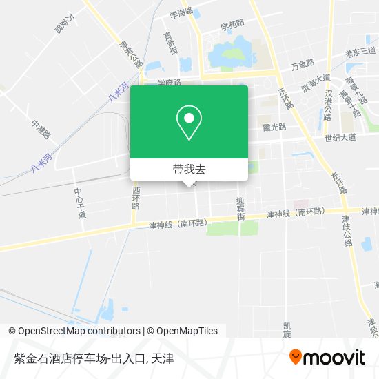 紫金石酒店停车场-出入口地图